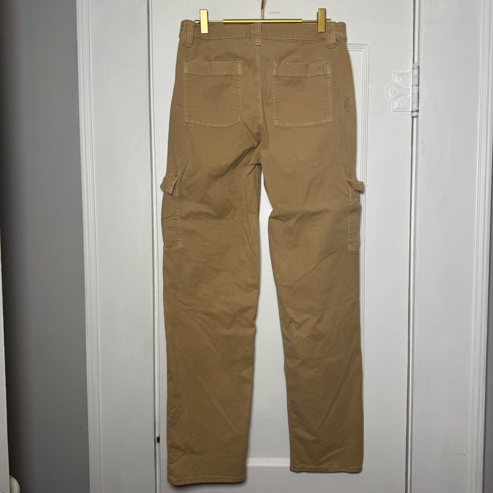 American Eagle Stretch Cargo Straight Pant Khaki 8 Long - Picture 12 of 15